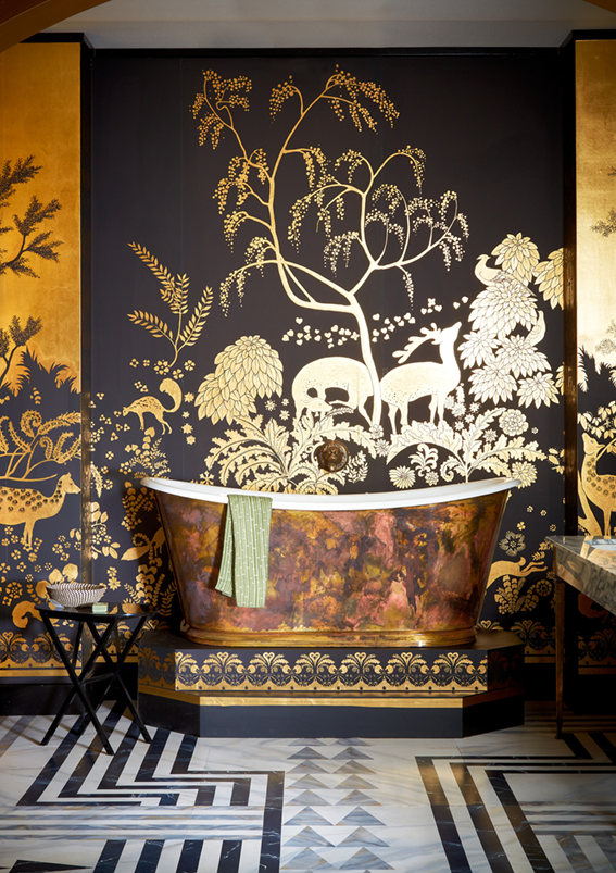 de Gournay Installation, Medlin with Paint
