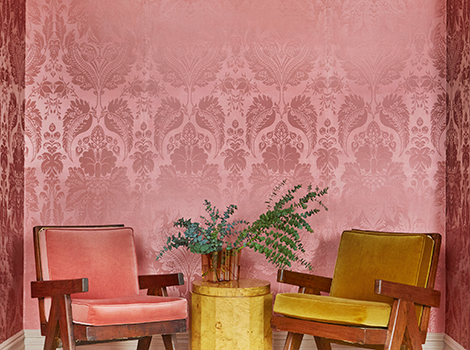 de Gournay, Silk Damask, New York