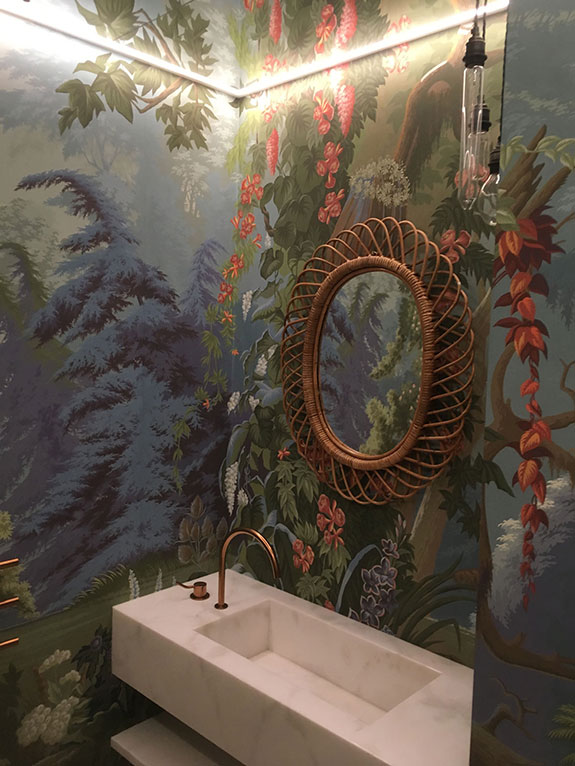 De Gournay L’Eden, London, Eden colourway scenic paper, hand painted, wallpaper, Papiers Peints Panoramique