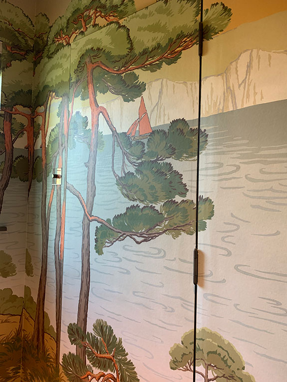 Zuber Ile des Pins, Dorset, mural custom wallpaper, scenic, hand printed, panoramic
