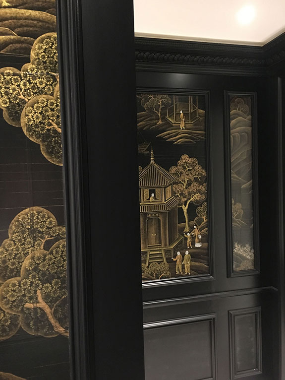 Gracie Studio, Midnight Pavilion, London, Exotic landscapes, hand painted wallpaper