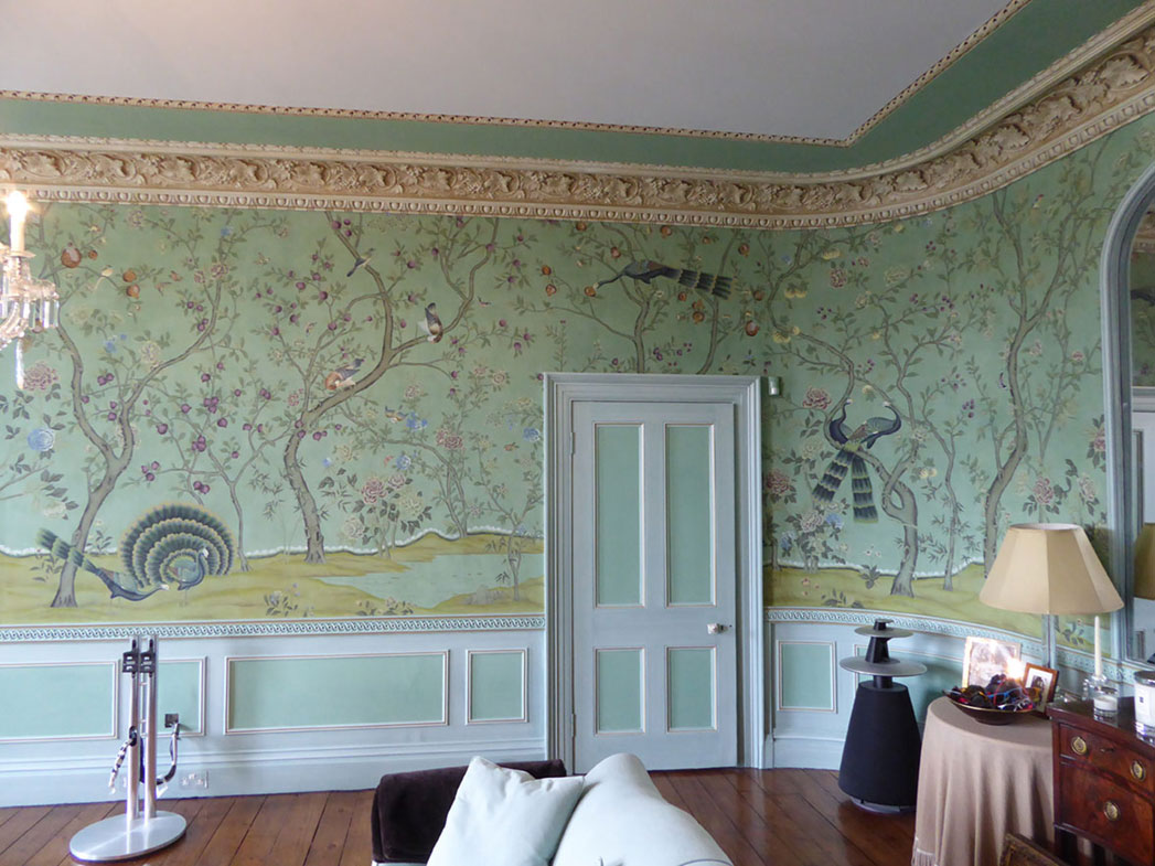 Drawing Room, Full Redecoration, Brighton, dragging, stippling, broken colourwork, paint effects, decorating, restoration