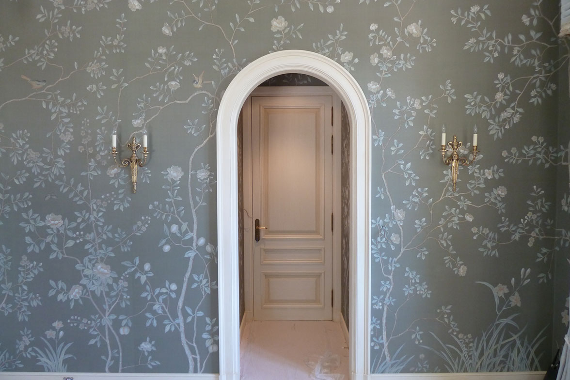 Master Suite Full Redecoration, Switzerland, paint effects, hand painted furniture, wardrobes, bespoke decoration, painting, de Gournay