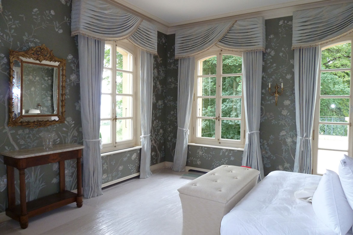 Master Suite Full Redecoration, Switzerland, paint effects, hand painted furniture, wardrobes, bespoke decoration, painting, de Gournay