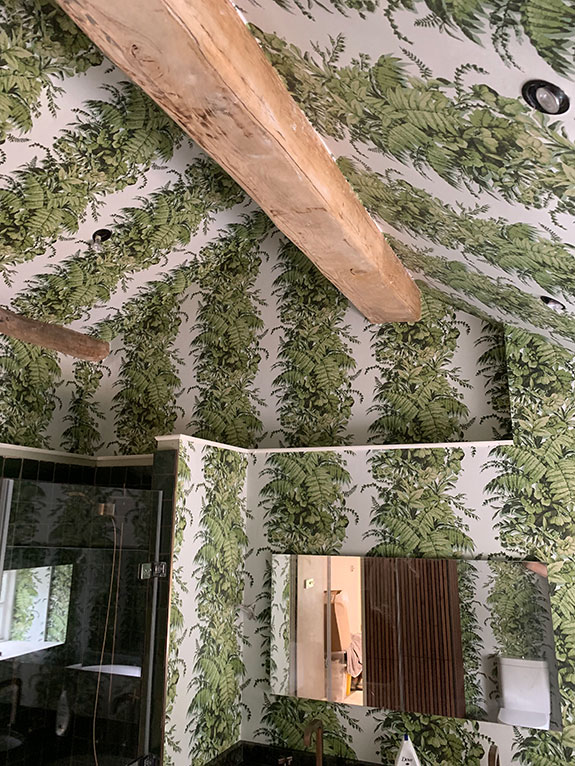 Allyson McDermott, Fernery, Gloucester, contemporary, lush green ferns wallpaper
